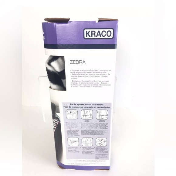 New Kraco  Seat Cover Zebra Soft Velour Fabric 1 Pack - Picture 5 of 9